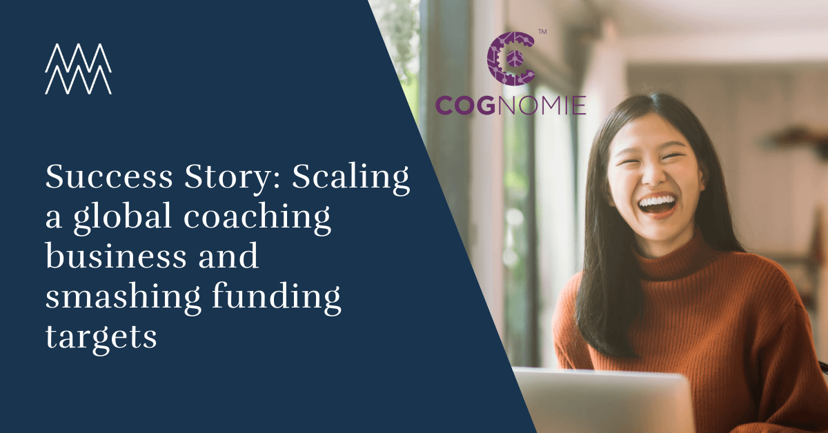 Smashing funding targets and growth with coaching business Cognomie